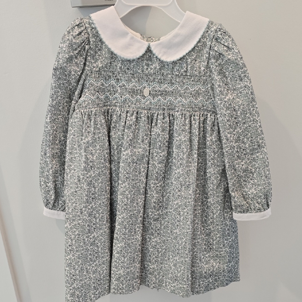 Charming Floral Kids Dress with Peter Pan Collar PATACHOU